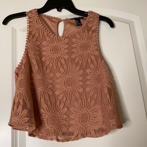 Pink/brownish flower tank!